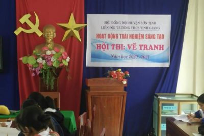 LIÊN ĐỘI THCS TỊNH GIANG TỔ CHỨC HOẠT ĐỘNG TRẢI NGHIỆM SÁNG TẠO VẼ TRANH